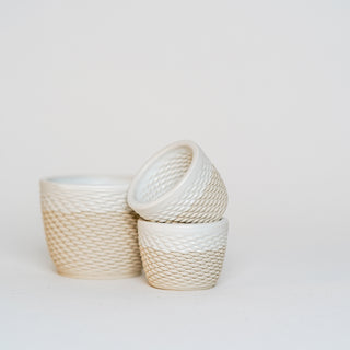 Espressobecher Basket (Hell, Weiß)