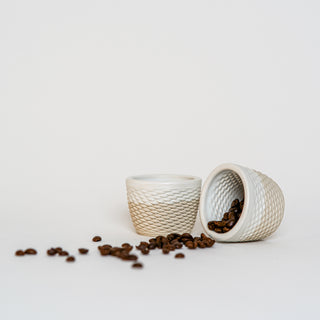 Espressobecher Basket (Hell, Weiß)